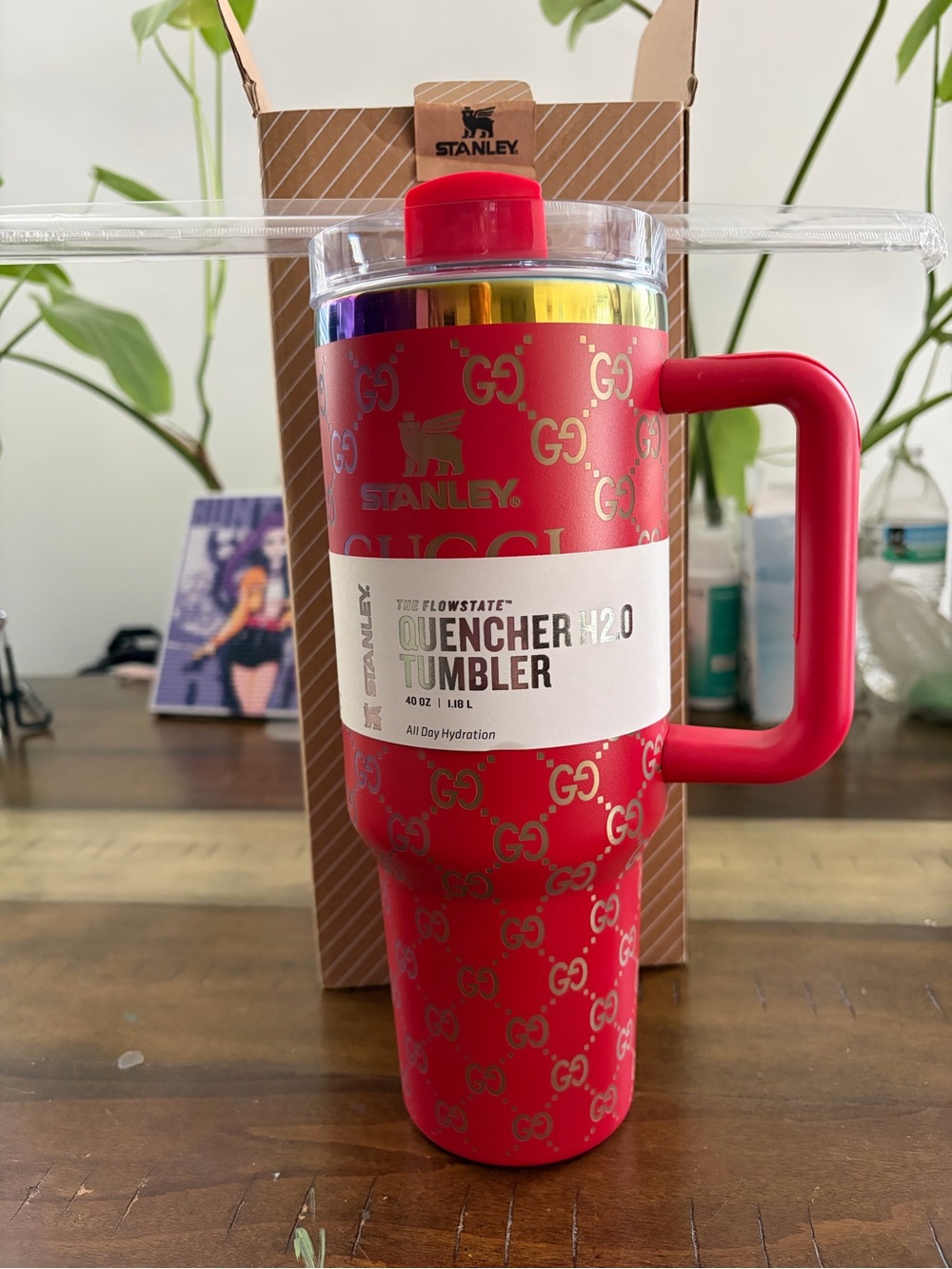 Stanley Red Insulated Quencher Tumbler with Handle